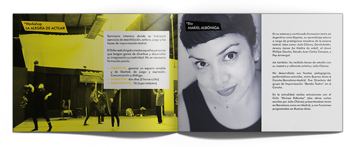 Página de presentación de la actiz